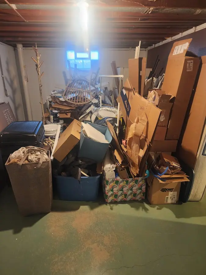 Roll-off dumpster container at job site for 20 Yard Dumpster Rental in Maryville